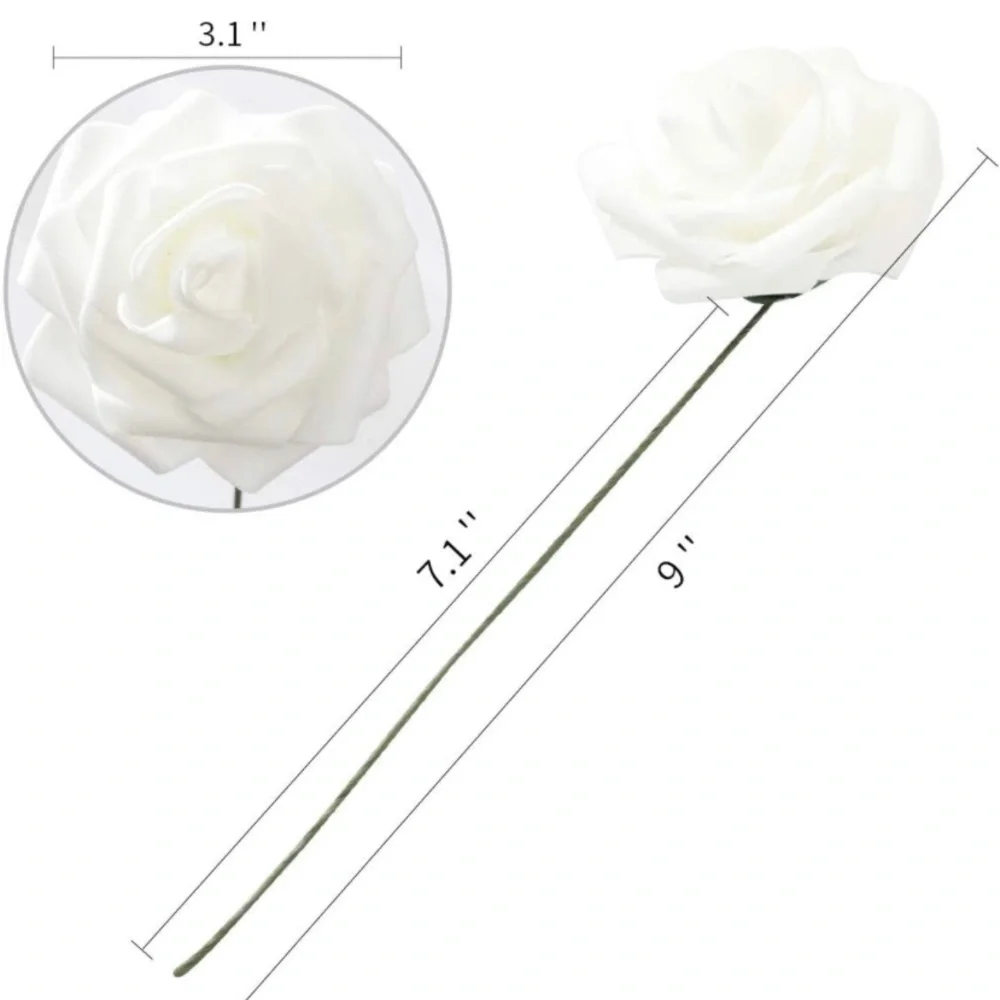 20 Count | White Hydrangeas Yellow Roses Bouquet Centerpiece Wedding Flowers